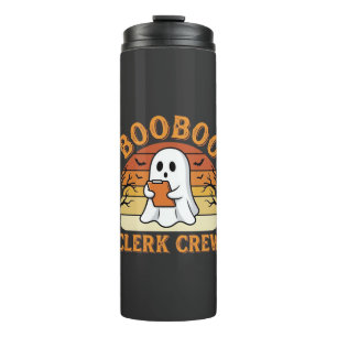Booboo Clerk Crew Halloween Ghost Design_1 Thermal Tumbler