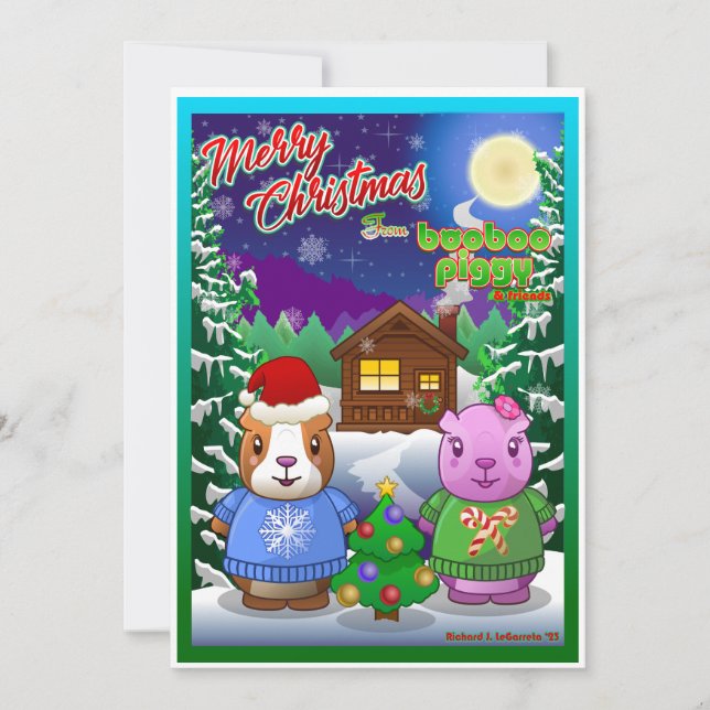 Booboo Piggy Christmas card 2023 (Front)