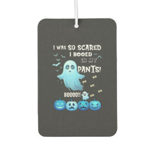 Booed Pants Halloween Ghost Blue Pumpkins Car Air Freshener
