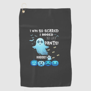 Booed Pants Halloween Ghost Blue Pumpkins Golf Towel
