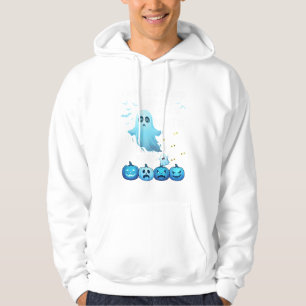 Booed Pants Halloween Ghost Blue Pumpkins Hoodie