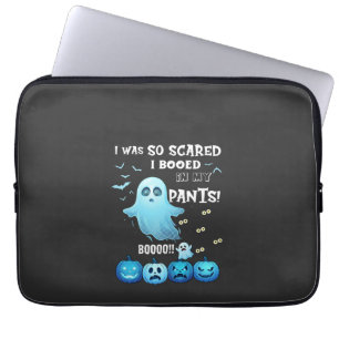 Booed Pants Halloween Ghost Blue Pumpkins Laptop Sleeve