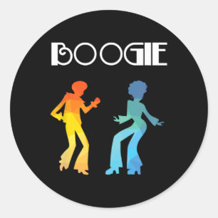 Boogie Dance Music Lover Funk Soul Grooves Tee Classic Round Sticker