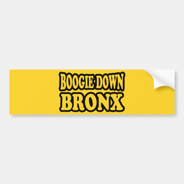 Boogie Down Bronx, NYC Bumper Sticker (Front)