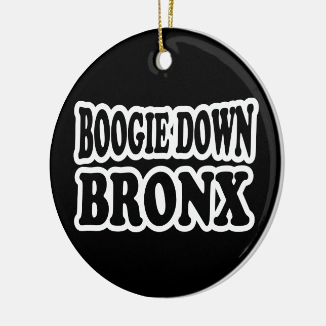 Boogie Down Bronx, NYC Ceramic Tree Decoration (Left)