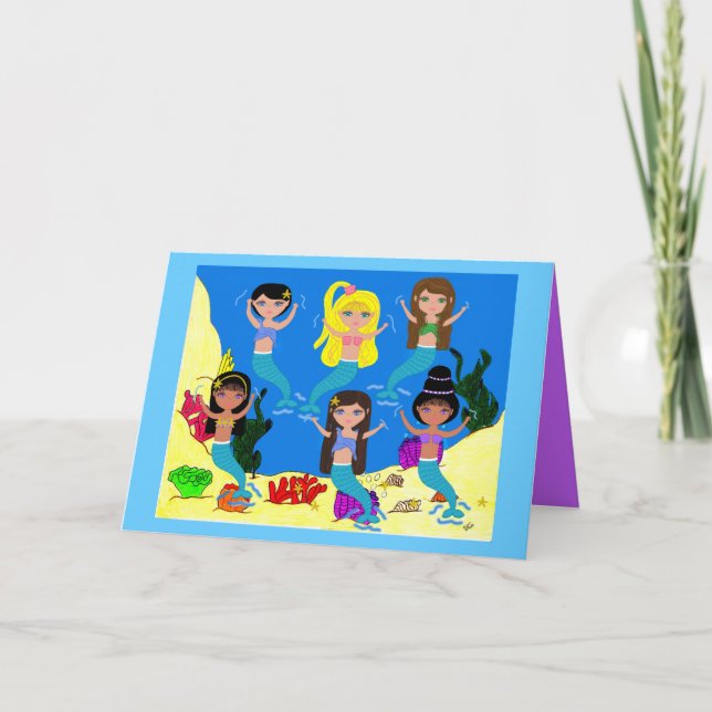 Boogie Down in Mermaid Town Greeting Card (Front)