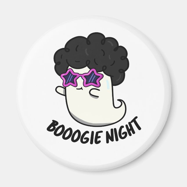 Boogie Night Funny Halloween Ghost Pun  Magnet (Front)