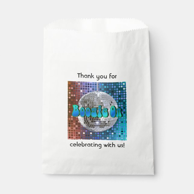 Boogie On! 1 Favour Bags (Front)