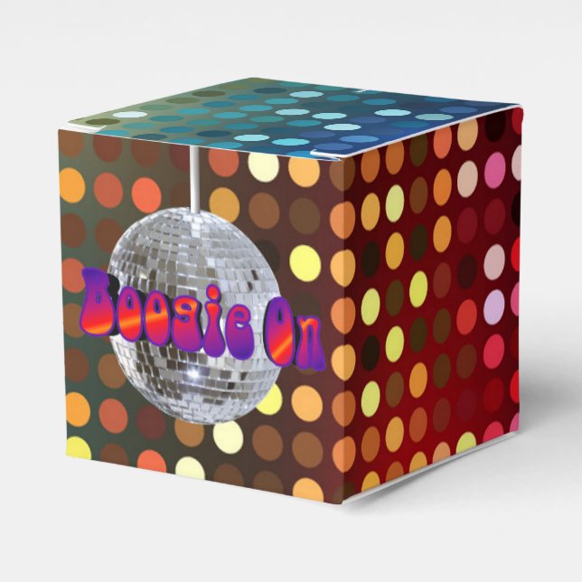 Boogie On! 2 Favour Box (Front Side)