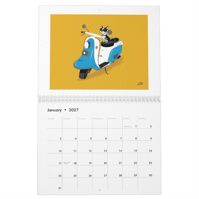Boogie On Scooters 2015 Calendar *reprinted* (Jan 2027)