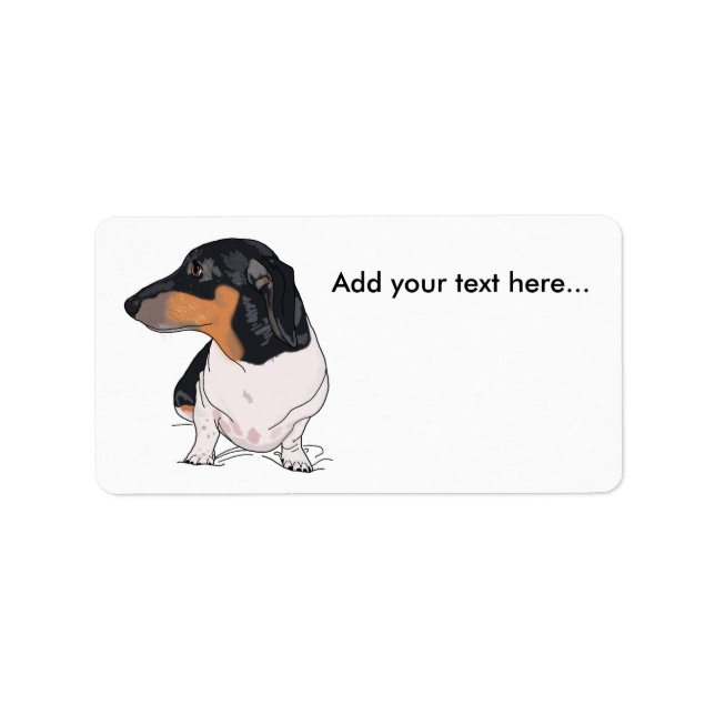 Boogie the dachshund address labels 2 (Front)
