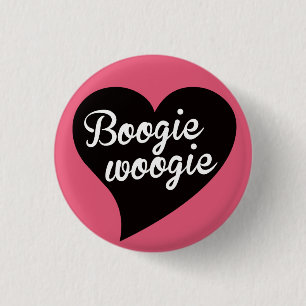 Boogie Woogie Black Heart Punch 3 Cm Round Badge