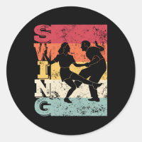 Boogie Woogie Swing Dancing Retro Colours Vintage