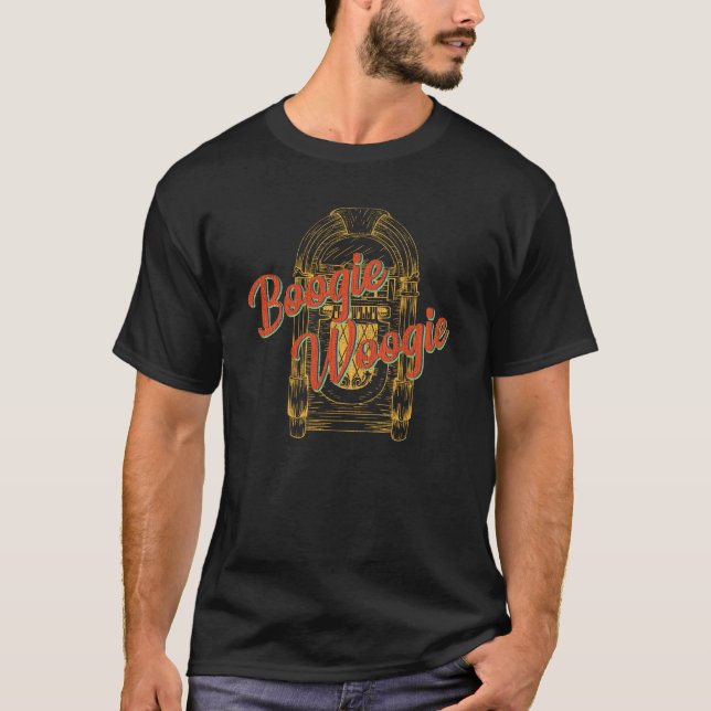 Boogie Woogie Vintage Jukebox T-Shirt (Front)