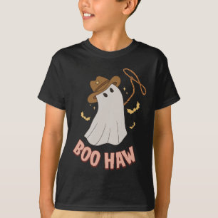 BooHaw  Ghost Halloween Cowboy Cowgirl Costume Ret T-Shirt