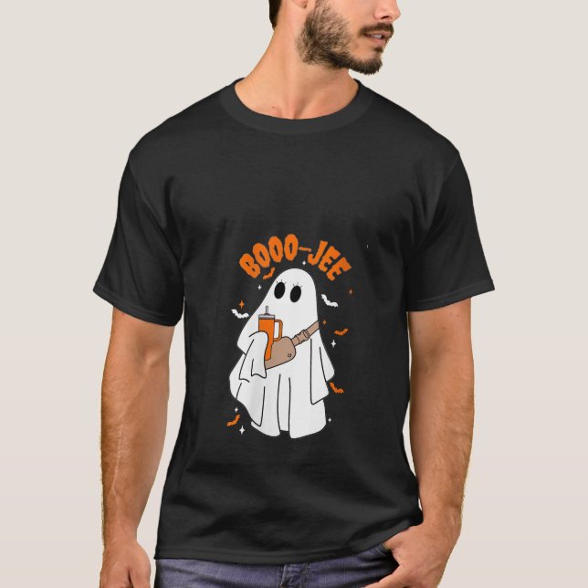 Boojee boo jee ghost funny cup tumbler Halloween f T-Shirt (Front)