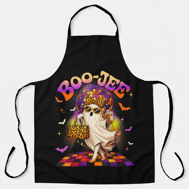 Boojee Ghost Halloween Boo JEE Disco Apron (Front)