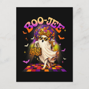 Boojee Ghost Halloween Boo JEE Disco Holiday Postcard