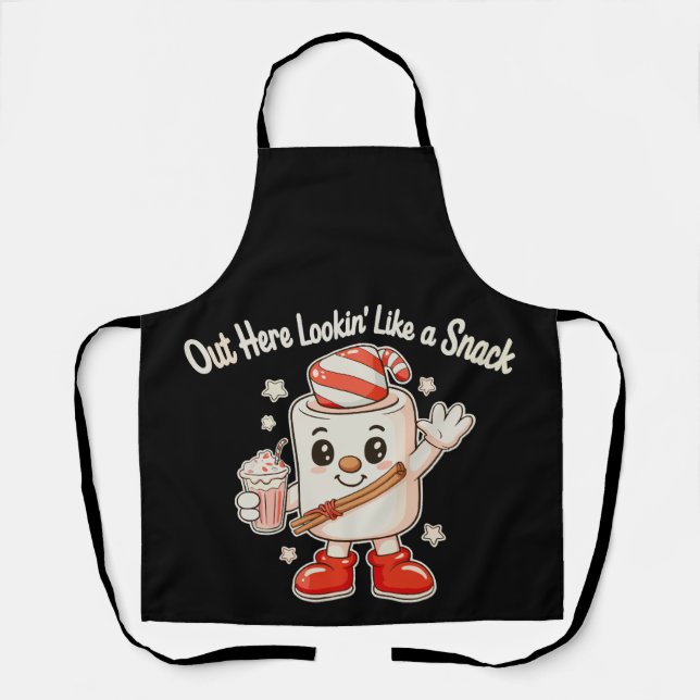 Boojee Out Here Lookin Like A Snack Candy Cane Apron (Front)