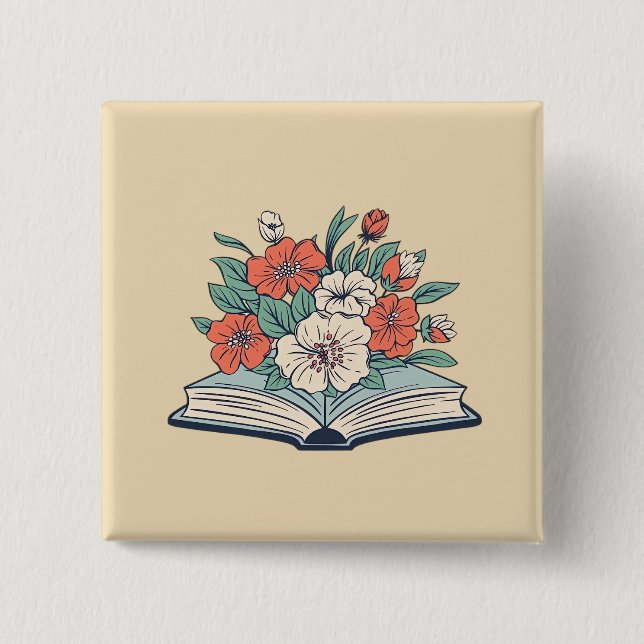 Book 15 Cm Square Badge (Front)
