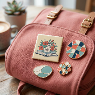 Book 15 Cm Square Badge