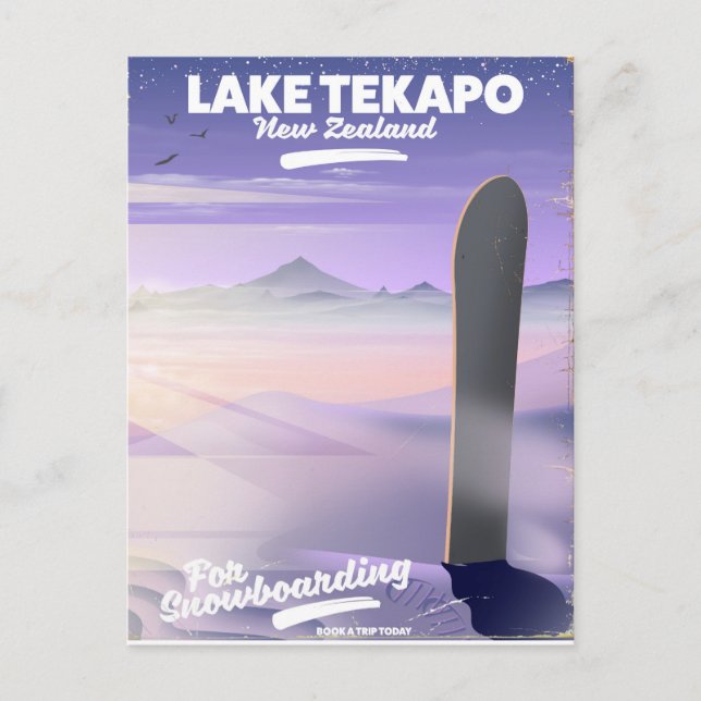 book a trip today lake Tekapo New Zealand Postcard (Front)