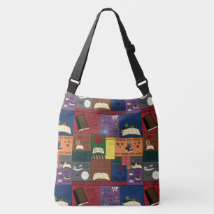Book Addict Collage Crossbody Bag