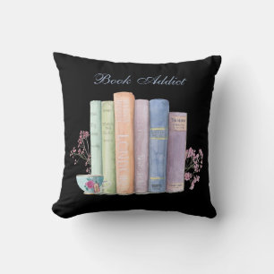 Book Addict Customisable Toss Throw Pillow