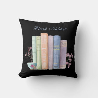 Book Addict Customisable Toss | Throw Pillow