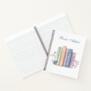 Book Addict Personalise Spiral Notebook / Journal