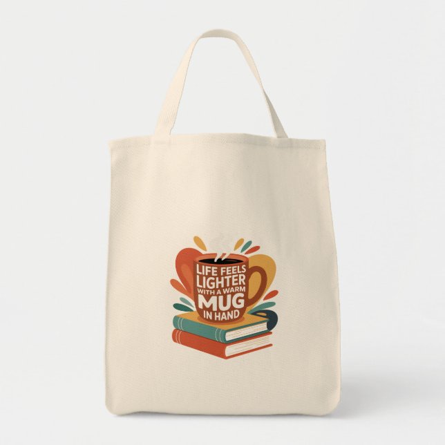 Book and Brew Bliss Tote Bag (Front)