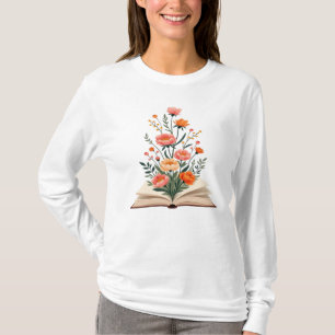 book and flowers T-Shirt