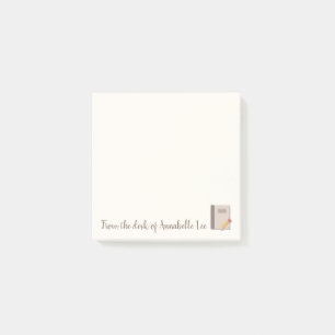 Book and Pencil Post-it Notes