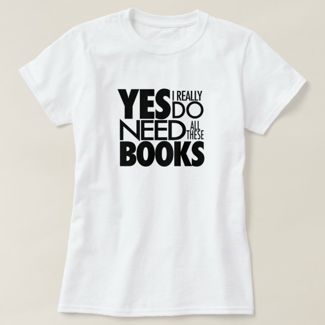 Book and Reading Love T-Shirt (Design Front)