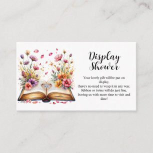 Book and Ring Theme Display Shower  Enclosure Card