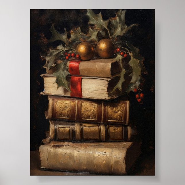 Book Art Still Life Christmas Poster (Front)