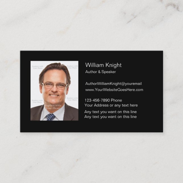 Book Author And Speaker Business Card (Front)