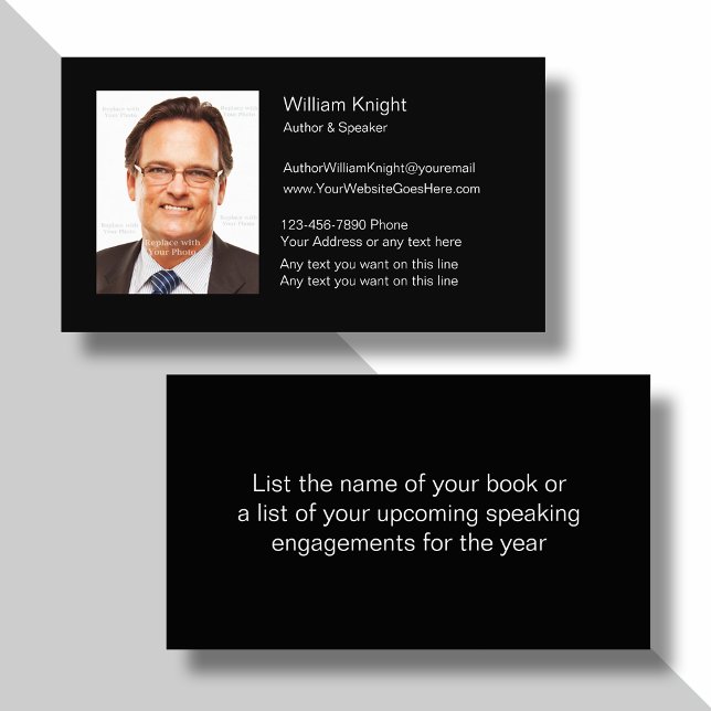 Book Author And Speaker Business Card (Creator Uploaded)