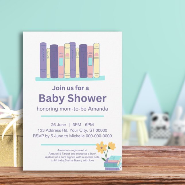 Book Baby Shower, Brunch and Books, Gender Neutral Invitation (Creator Uploaded)