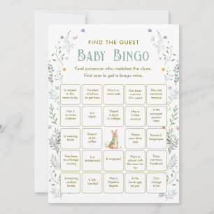 Book Baby Shower Find the Guest Bingo Game Card