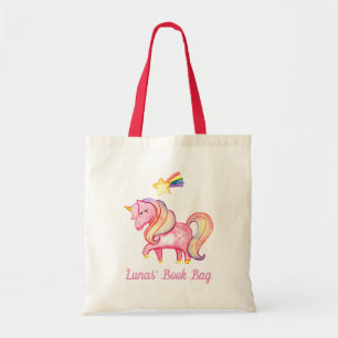 Book Bag. Pink Unicorn. Tote Bag