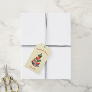 Book Birthday Party Kids Reading Gift Tags