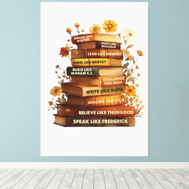 Book Black History Month Canvas Print (Insitu(Wood Floor))