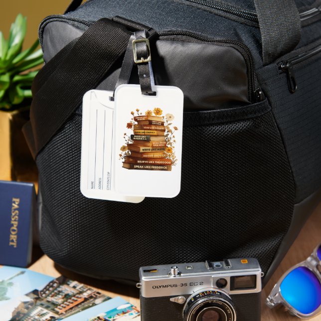 Book Black History Month Luggage Tag (Front & Back)