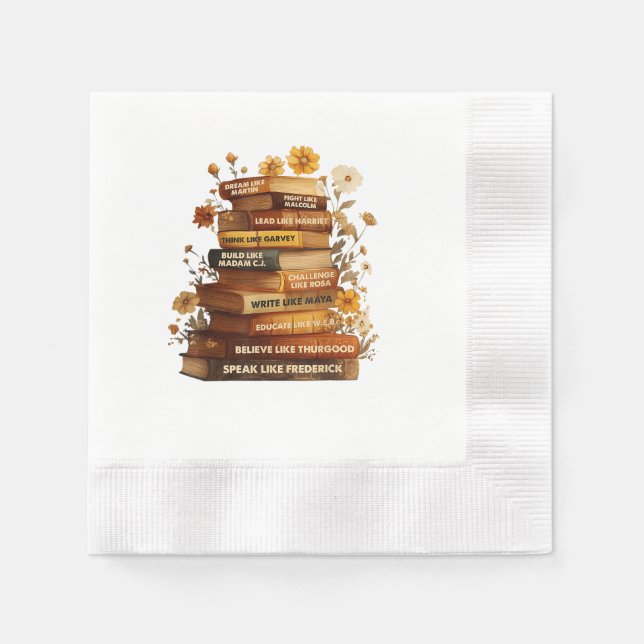 Book Black History Month Napkin (Front)
