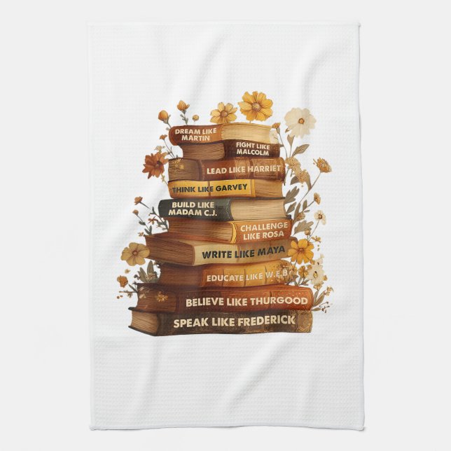 Book Black History Month Tea Towel (Vertical)