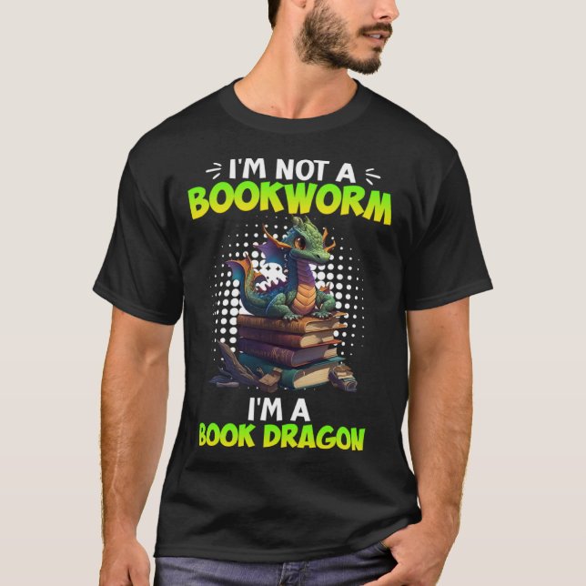 Book  Book Dragon Reading friends bookworm Book T-Shirt (Front)