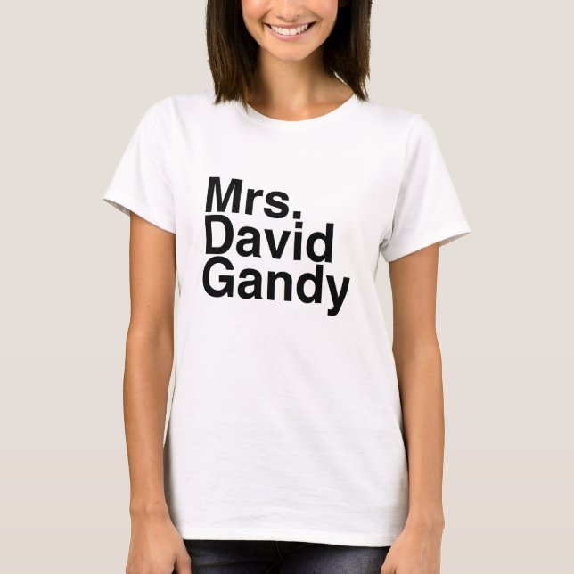 Book Boyfriend- Mrs. David Gandy T-Shirt (Front)