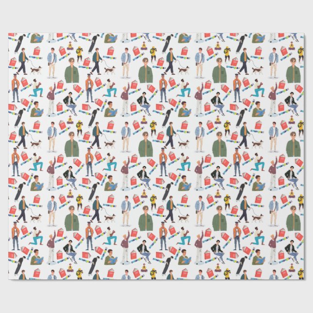 Book Boyfriend Wrapping Paper (Flat)
