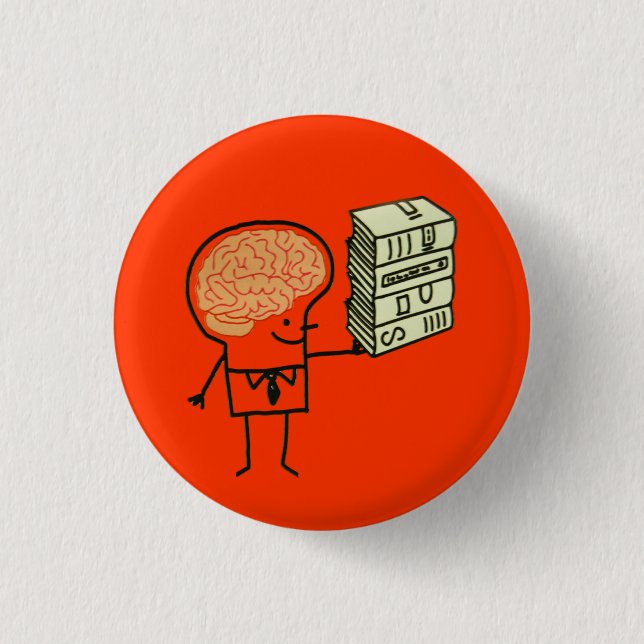 Book Brain Button (Front)